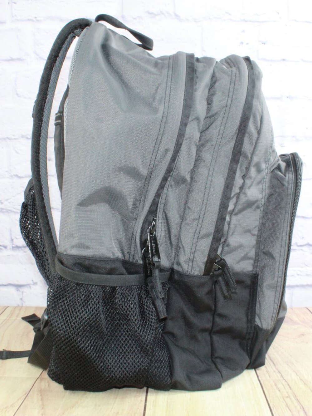 LL Bean Adult Unisex Super Deluxe Book Pack 41L School Travel Backpack Gray - Picture 4 of 13